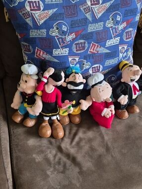 Stuffins Vintage Popeye Plush Toy Set -5 Total Great Condition